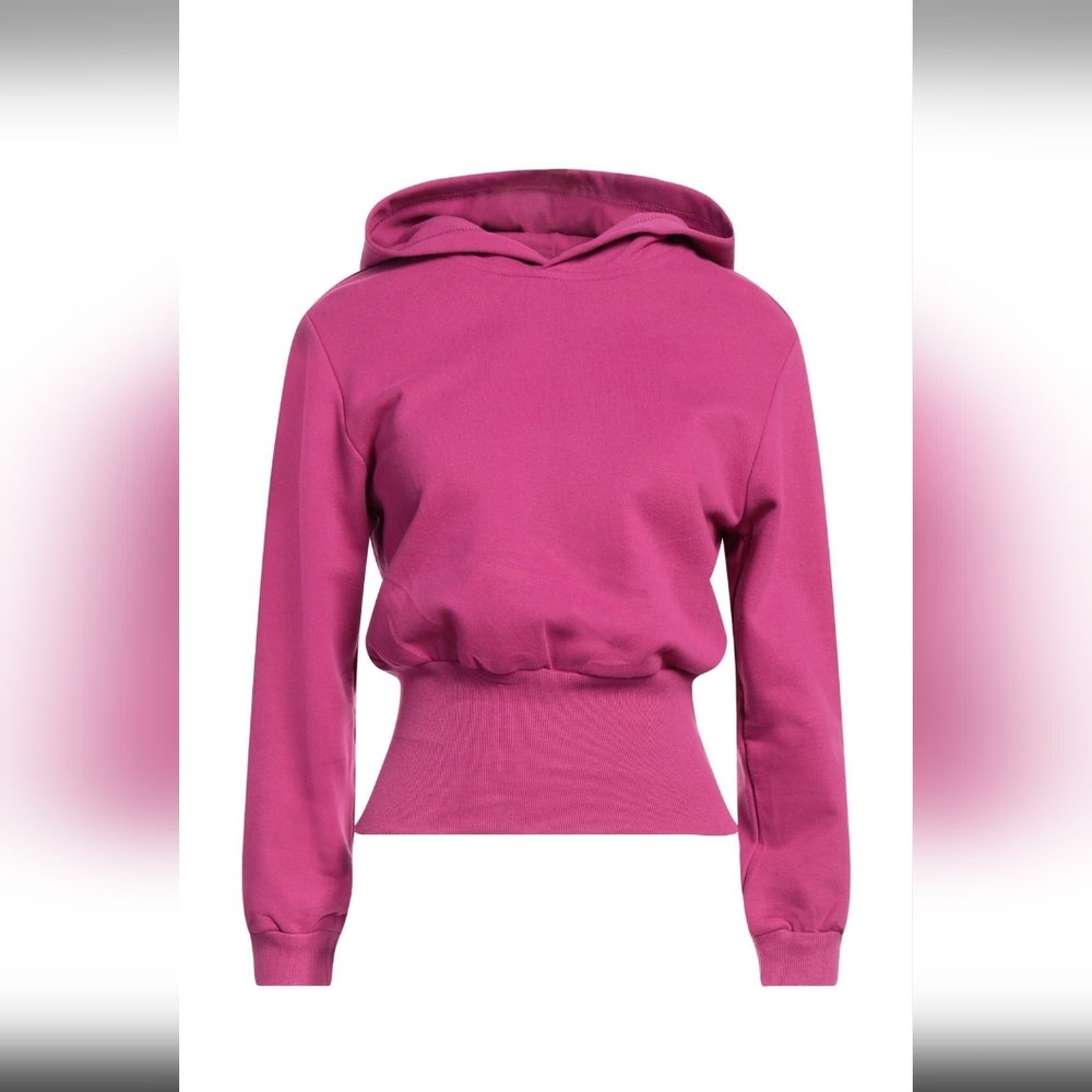 Balenciaga Pink Cropped Hoodie Sweatshirt